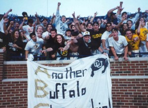 Buff fans celebrate the "Miracle at Michigan"