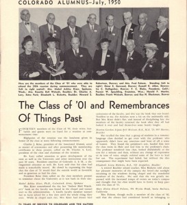 50-year Class Reunion ... for the CU Class of 1901!