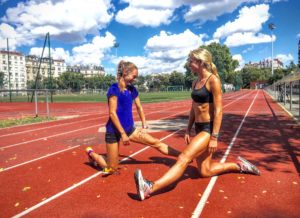 Emma and Jenny training in Paris